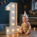 imprsv Marquee Numbers, 3FT Light Up Numbers for 1st Birthday Party Decorations, Mosaic Number for Balloons, Large Cardboard Sign, Number One Balloon Frame, Number Blocks Birthday Party