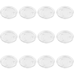 Juvale Pillar Candle Holder Plates - 4 in, Clear, 12-Pack - Glass Candle Base Plate - Wedding, Spa & Party Decor