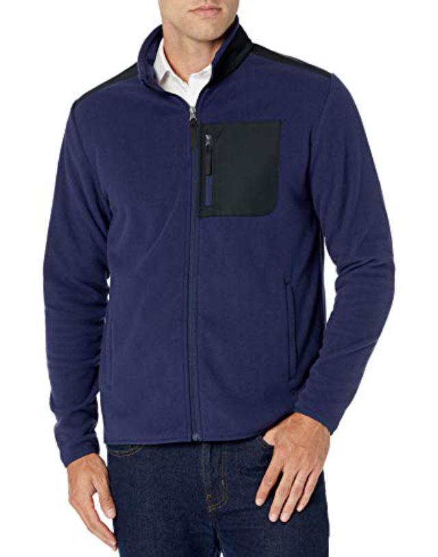 Amazon Essentials Men's Full-Zip Fleece Jacket Size S
