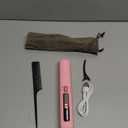 2026 Cordless Hair Straightener and Curler 2 in 1 Mini Lightweight and Small USB Rechargeable with 4500mAh Battery 10s Fast Heating Portable Ceramic Flat for Travel (Pink)