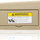 Left Driver Side Sun Visor Replacement Compatible with Honda Civic 2006 2007 2008 2009 2010 2011 Replaces# 83280-SNA-W01ZB Color Beige