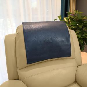 Non Slip Headrest Cover for Furniture Slipcovers,Faux Leather Headrest Protector for Recline Chair Vinyl Head Protector Cover for Sofa,Theater Seat Cover for Home & Office 17x27 in, Navy