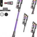 NADALY Cordless Vacuum Cleaner, 600W 50KPA 70Mins Stick Vacuum Cordless Rechargeable, Anti-Tangle, Lightweight, Self-Standing Vacuum Cleaners for Home, Vacuum for Pet Hair/Carpet/Hard Floor