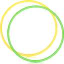 Soulchen 2 Pcs Toy Hoop Exercise Hoop Detachable Adjustable Plastic Hoops Playground Equipment for School Colored Hoops Circles Exercise Ring for Teens Dog Agility Equipment (Yellow and Green)