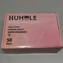 HUHOLE Pegboard Hooks 6 Inch 50PC, Pink Peg Board Hooks, Fit 1/4" or 1/8" Pegboard, Ideal Peg Board Organizer Accessories for Wall Display, Crafts Organization, Kitchen Organizer(Pink, 6 Inch)