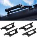 Aluminum Grab Handles Compatible with Ford Bronco 2021-2025+ Front and Rear Seat 2/4 Door Soft & Hard Top, Metal Grip Handles Replacement for Bronco Interior Accessories (Front & Rear seat), Black