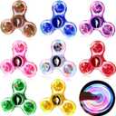 Gigilli 8 Pack Fidget Spinners for Kids 4-8-12, Christmas Goodie Bag Stuffers LED Light up Party Favors Fidget Toys Bulk for Kids Adults, Valentine Gifts Glow in The Dark Fidgets for Classroom Prizes