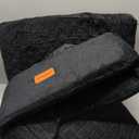 Large Dog Car Seat,Memory Foam Cushion Car Seat for 2 Small Dogs,Comfy Car Dog Bed with Side Pocket and 2 Clip-On Safety Leashes,Easy to Install Cars Seat for Dogs(Black, Large)