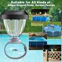 Solar Pool Lights for Above Ground Pools, LED Energy Saving Warm White Light, Waterproof for Frame Swimming Pools Night Accessories (8 Pcs)
