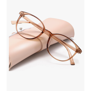 miyya Blue Light Blocking Glasses Women, Fashion Round Transparent Anti Blue Light Glasses with Anti Eyestrain & UV Glare