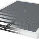 QEROMY 3 Inch Low Profile Box Spring, Sturdy Metal Frame Mattress Foundation, Easy Assembly, Quiet & Noise-Free, Queen Size