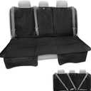 Car Seat Protector, Under Child Car Seats Cover | Waterproof, 3 Functional Rear Belts, Baby Carseat Cushion, Covers Fabric and Leather Seats | 4Pockets Non-Slip Thick Padding