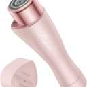 Facial Hair Remover for Women, Leuxe Painless Hair Removal Waterproof Shaver Razor with LED Light for Peach Fuzz Fine Hair Chin Cheek Upper Lip (Rose)
