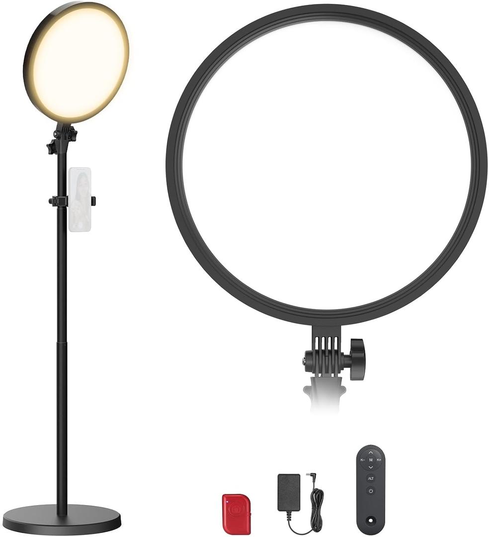 NEEWER Basics 13" 45W Large Ring Light with 66" Stand, 3000K-6500K, BR45B