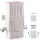Rainwater Collection System, Rain Barrel Diverter Kit for 2x3”and 3x4” Downspouts, with Filtration, Rain Diverter, Downspout Diverter, White