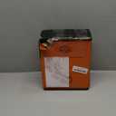 Rhytsing Orange Flameless Pillar Candles with Timer Function for Fall and Halloween, Battery Operated Led Candles Rustic Real Wax Finish, Warm White Light, 6 Batteries Included - Set of 3