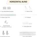 Cordless Faux Wood Blinds 23" W x 72" H, 2 Inch Slat Horizontal Windows Blinds with Crown Valance, Room Darkening Blinds, White Blinds for Home Interiors