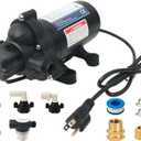 T33 Automatic On-Demand Diaphragm Pump 115Vac, 4.0GPM, 45PSI, Industrial Water Pressure Pump for Kitchen, Bathroom, RV, Marine Yacht, Caravan, Garden