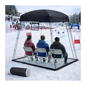 VERSSURE Sports Tent, Portable Sports Tent Shelter Fits 24 Persons, 6.3FT Height Clear Bubble Tents for Sports Games and Camping, Providing Shelter from Wind and Rain (Black)