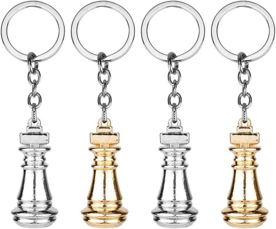 Gadpiparty 4PCS Chess Keychain, Cute Keychain for Bags, Wallets, & Backpacks - Unique Chess Lover Gifts for Men & Women