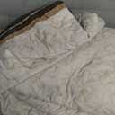 Dinjoy King Size Quilt Set Boho, Soft 3 Pieces Striped Bedspreads Quilts Brown Bedding Sets Boho Lightweight Quilted Coverlets Set Fall Bed for All Seasons 110"x90"