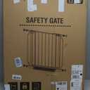 34" Extra Tall Baby Gate for Stairs, Auto Close Stroller Friendly Dog Gate Indoor for Doorways, Pressure Mounted 29"-40" Wide Baby Gate, Easy Walk Through Gate for Children & Pets, Black