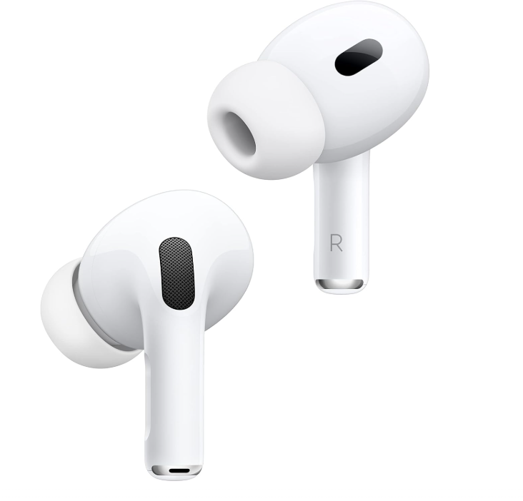 Apple AirPods Pro 2 Wireless Earbuds, Active Noise Cancellation, Hearing Aid Feature, Bluetooth Headphones, Transparency, Personalized Spatial Audio, High-Fidelity Sound, H2 Chip, USB-C Charging
