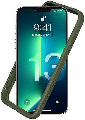RhinoShield Bumper Case Compatible with [iPhone 13 Pro Max] | CrashGuard NX - Shock Absorbent Slim Design Protective Cover 3.5M / 11ft Drop Protection - Camo Green