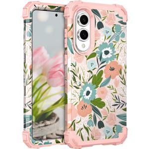 Hocase for Samsung Galaxy S25 Edge Case, Pink Flowers