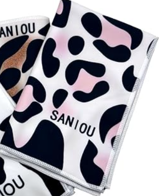 Magic Self-Adhesive Cosmetic Makeup Storage Bag for Travelling, Protectable Travelling Organizer, Easy-Packing Cosmetic Bag Magic Patch Cloth, Camera Lens Protection Wrap, Camera Bag, (Pink Leopard, 2 Pack)