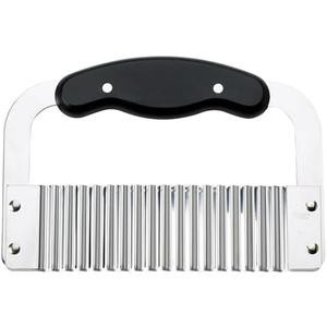Kitchen Crinkle-Cut Wave Slicer French Fry Vegetable Cutter, Stainless Steel Blade, For Waffle Fries Chips Decorative Vegetables Holiday Meal Prep And Baby-Led Weaning