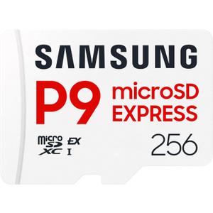 Samsung P9 Express microSD Express Card, 256GB microSDXC Memory Card, Up to 800 MB/s, for Nintendo-Switch  2, (MB MK256T/AM)