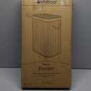 Whitmor Laundry Hamper with Rope Handles Bamboo, 12.25x16.25x23.375, Dark Stain