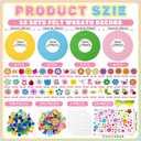 Wavwavw 472 Pcs Spring DIY Craft Kits Spring Wreath Summer Craft Kit Wreath Arts Decorations with Tulips Butterflies Bees Felt Stickers for Party Indoor Outdoor Home Decor