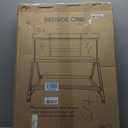 Fodoss Baby Bassinets Bedside Sleeper - 3-in-1 Baby Bassinet with Wheels, Soft Mattress, Storage Tray, Full-Mesh Sides, 7-Height Adjustable Crib for Newborns, Beige Tweed+wood Grain