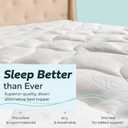 Twin Size Mattress Pad - Ultra Soft Rayon Derived from Bamboo Plush Breathable Mattress Topper Up to 18 inch Deep - Premium Mattress Pad - 39x75 inches