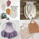 21S 4mm*110Yards Macrame Cord Rope - Luxury Soft 100% Macrame Cotton Cord Colored One String Twisted Rope for DIY Crafts Wall Hanging, Plant Hangers, Wool Weaving