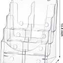 Acrylic Brochure Holder 8.5x11 Inch, 4 Tier Clear Literature Organizer Magazine Stand with Removable Divider for 4x9 Inch Brochures, Pamphlet Flyer Display Stand for Wall Mount, Countertop