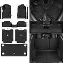 Custom Fit Floor Mats for 2021-2025 2026 Ford Bronco 2 Door | All Weather TPE Floor Liners & Trunk Mat & Backrest Protectors & Door Sill Guard | Odorless Full Set Interior Accessories