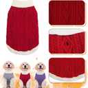 Small Dog Sweaters with Leash Hole Turtleneck Dog Sweaters Knitwear Warm Soft and High Stretch Pet Clothes S