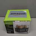 Annie & Mia Design Stainless Steel Electric Rapid Egg Cooker, 8 Egg Capacity 500W, Soft/Medium/Hard Boiled Egg Boiler Poacher Steamer Omelet Maker, Knob Auto Shut-Off, with Recipe Guide Book (Black)