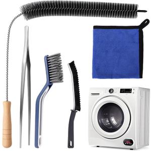 2 x XANGNIER 5 Pack Dryer Vent Cleaner Kit,Flexible Dryer Lint Brush Vent Cleaner,Dryer Lint Trap Cleaning Tool,Laundry Room Essentials Lint Remover Accessories,Household Cleaning Tools