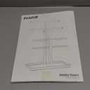 pickpiff Jewelry Holder Organizer with Velvet, Adjustable 10"-17" Tall, Metal Stand for Display Bracelet, Necklace, Earrings, Rings, White and Gold