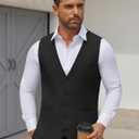 COOFANDY Men's Business Suit Vests Slim Fit Formal Dress Waistcoat Groomsman Vest For Wedding (S)