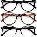 GIBLOGO Reading Glasses for Women/Men Eye Glasses Blue Light Reading Glasses Cheaters Eyeglasses (A2 3 Pack) 3.5