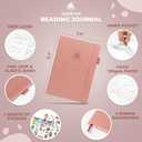 Clever Fox Reading Journal  Book Review Log  Gift Accessories for Reading Lover  Book Journal for Kids & Adults  A5, 5.8x8.3 (Dusty Pink)