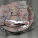 2 x 80Pcs Easter Paper Plates Napkins Forks Easter Tableware Set Flower Egg Bunny Disposable Dinnerware Religious Spring Picnic Favors Bunny Party Decorations (Pink-Bunny)