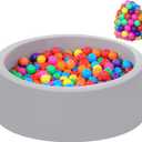 Foam Ball Pit for Toddlers with 100 Balls, Large Baby Ball Pit for Babies with Soft Memory Sponge, Indoor Outdoor Baby Playpen, Kids Play Ball Pool