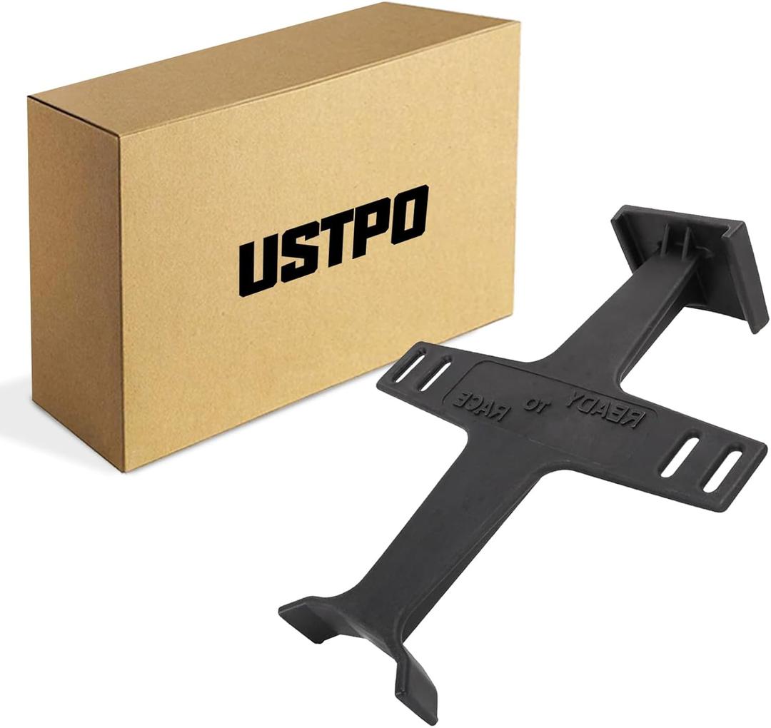 Universal Motorcycle Fork Guard Suspension Support Brace Transportation Tool Tie Down Seal Saver Protection Plastic for Dirt Bike Motocross Accessories Black