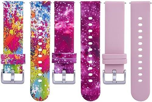 Chofit 5 Pack Bands Compatible for Verizon Gizmo Watch 3 Adventure 3 2 1/for Gabb Watch 3 3E 2 1, 20MM Band Colorful Pattern Wristband Straps for Gizmo Watch/SyncUP Watch